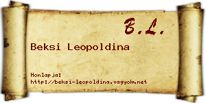 Beksi Leopoldina névjegykártya